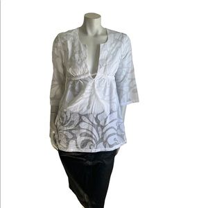 J. Crew polyester/ cotton white beach cover up Size XS